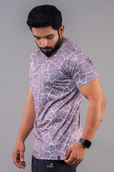 RUDESTYLE MARBEL PRINTED SLIM FIT T-SHIRT - LIGHT GREY (D)